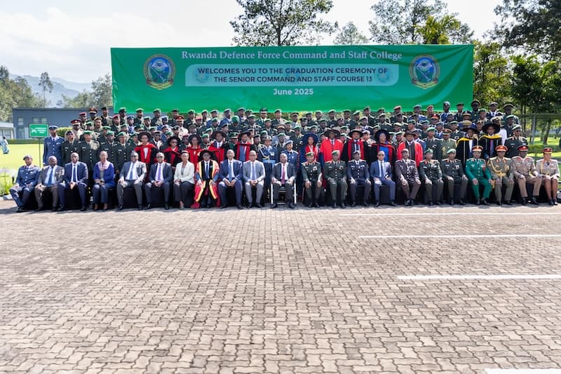 Rwanda Defence Force Command and Staff College graduates and senior leaders